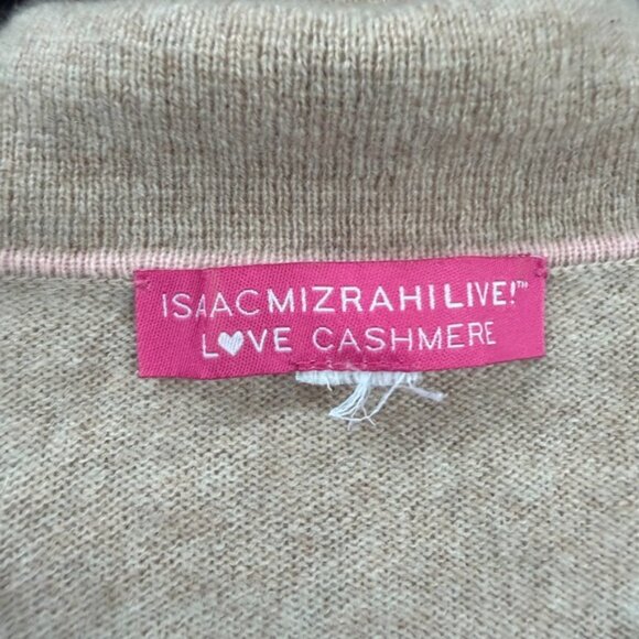 Isaac Mizrahi Beige Cashmere Sweater - Picture 2 of 6